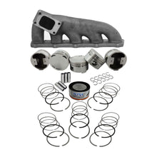 Load image into Gallery viewer, SPA Turbo Forged piston and rings set 83mm VW 2.5L Jetta MK5 07k + High Performance Turbo Exhaust Manifold