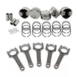 SPA Turbo Forged piston and rings set 83.5mm VW 2.5L Jetta MK5 07k + VW 144mm x 20mm Super A connecting rod set 7/16