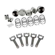 Load image into Gallery viewer, SPA Turbo Forged piston and rings set 83mm VW 2.5L Jetta MK5 07k + VW 144mm x 20mm Super A connecting rod set 3/8" bolt (1000hp)