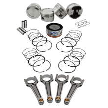 Load image into Gallery viewer, SPA Turbo Forged piston and rings set 83mm VW 2.0L 16V ABF + VW 159mm x 20mm High Performance Steel Basic Connecting Rod set 3/8" bolt (1000hp)
