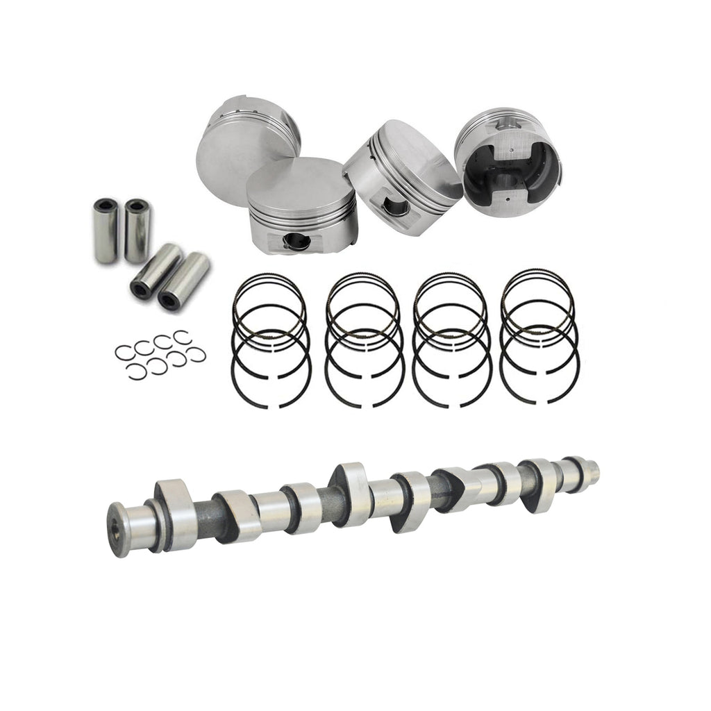 SPA Turbo Forged flat top piston and rings set 83.5mm VW 2.0L 8V + Application solid tappets performance camshaft