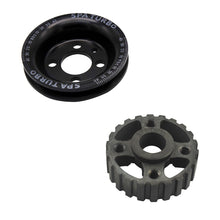 Load image into Gallery viewer, SPA Turbo VW syncro Audi 80 90 100 4000 rabbit 1.8 8v underdrive Pulley - BLACK + VW 8V super light crank timing gear