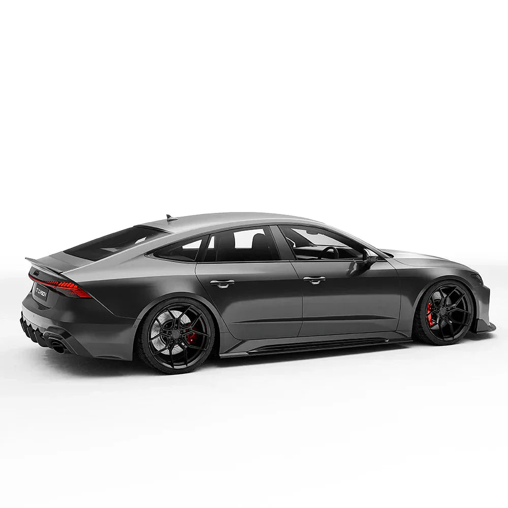 TRE AUDI RS7 C8 PRE-PREG 2X2 CARBON FIBRE REAR SPOILER BY CT DESIGN (2019+)