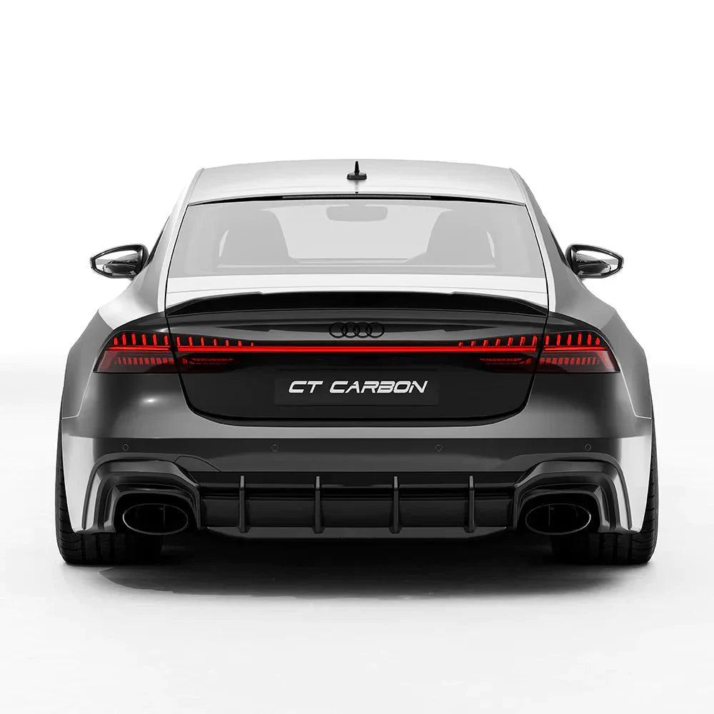 TRE AUDI RS7 C8 PRE-PREG 2X2 CARBON FIBRE REAR SPOILER BY CT DESIGN (2019+)
