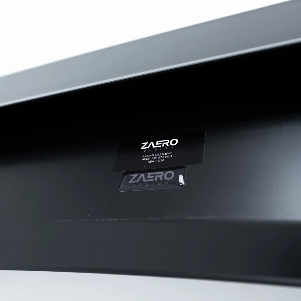Zaero Design VW Golf, Golf GTI & Golf R Mk7 & Mk7.5 EVO-1 Gloss Black Rear Spoiler