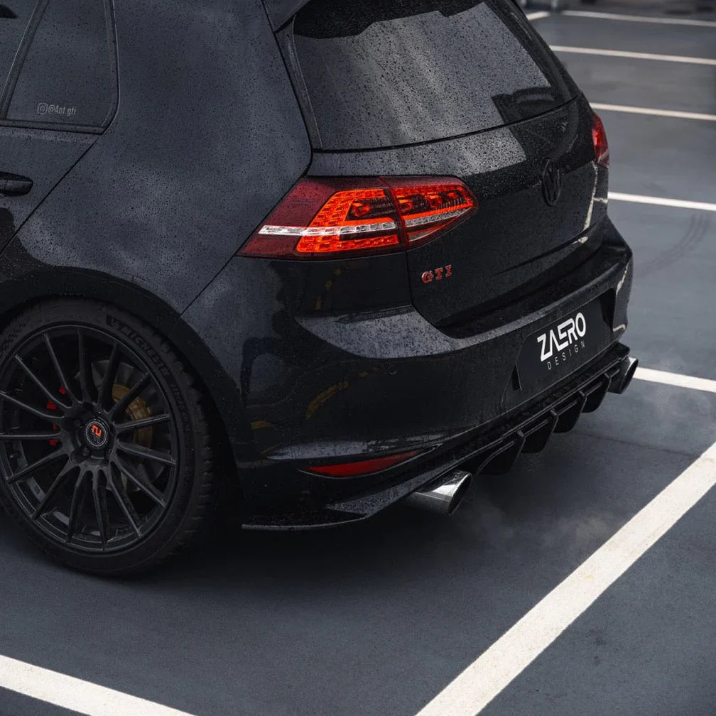 Zaero Design VW Golf GTI Mk7 EVO-1 Gloss Black Rear Diffuser