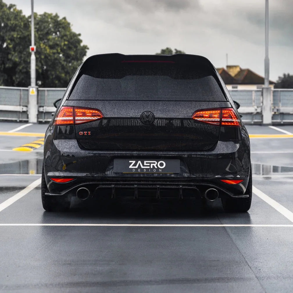 Zaero Design VW Golf GTI Mk7 EVO-1 Gloss Black Rear Diffuser