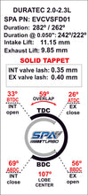 Load image into Gallery viewer, SPA Turbo 282°/ 262° Camshaft For Ford Duratec