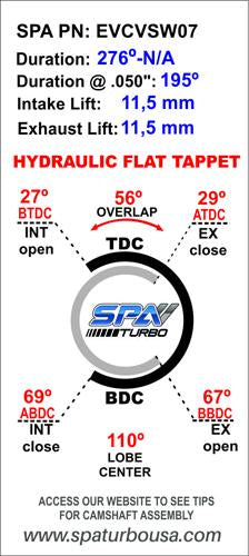 SPA Turbo VW 8v/16v ABA ABF MLS High Compression Head Gasket - 0.5mm + VW 8V 276 N/A application hydraulic tappets performance camshaft