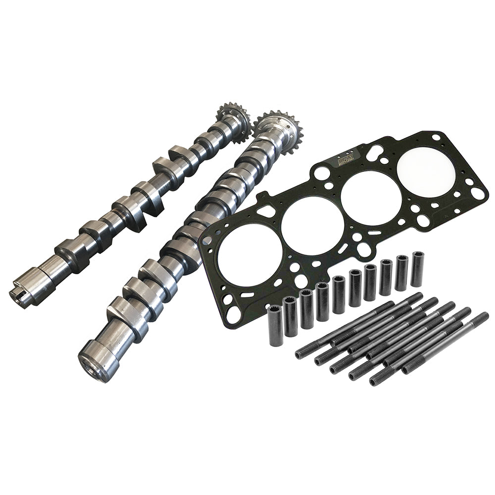 SPA Turbo 252 / 260 High Performance Camshaft set + Set FORGED HEAD STUDS + Decompression MLS head gasket For VW/AUDI 1.8L 20V