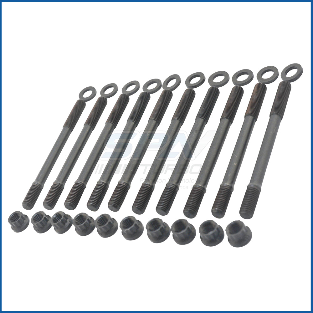 SPA Turbo Forged piston and rings set 83mm VW 2.0L 16V ABF + VW 159mm x 20mm High Performance Steel Basic Connecting Rod set 3/8" bolt (1000hp) + Decompression Head Gasket Spacer - 1.5mm + 136mm head stud set