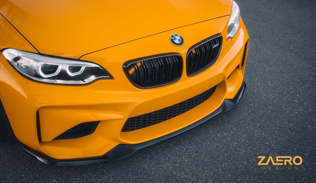 Zaero Design BMW M2 OG F87 EVO-S Gloss Black Front Splitter