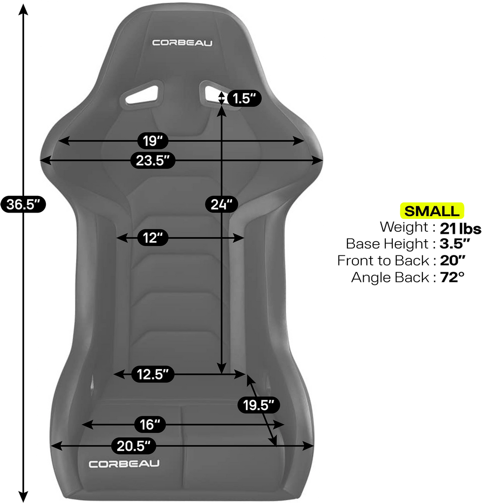 Corbeau FX1 Pro - Fixed Back Racing Seat