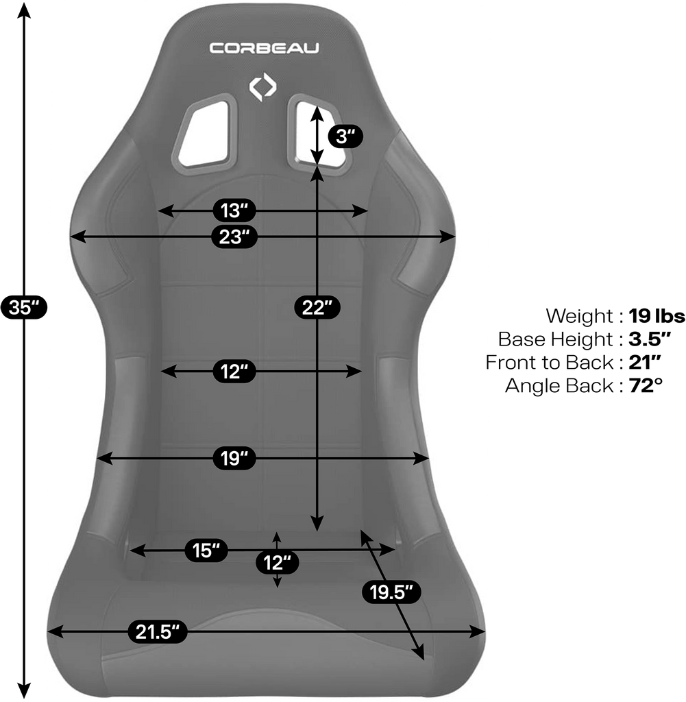 Corbeau Forza - Fixed Back Racing Seat