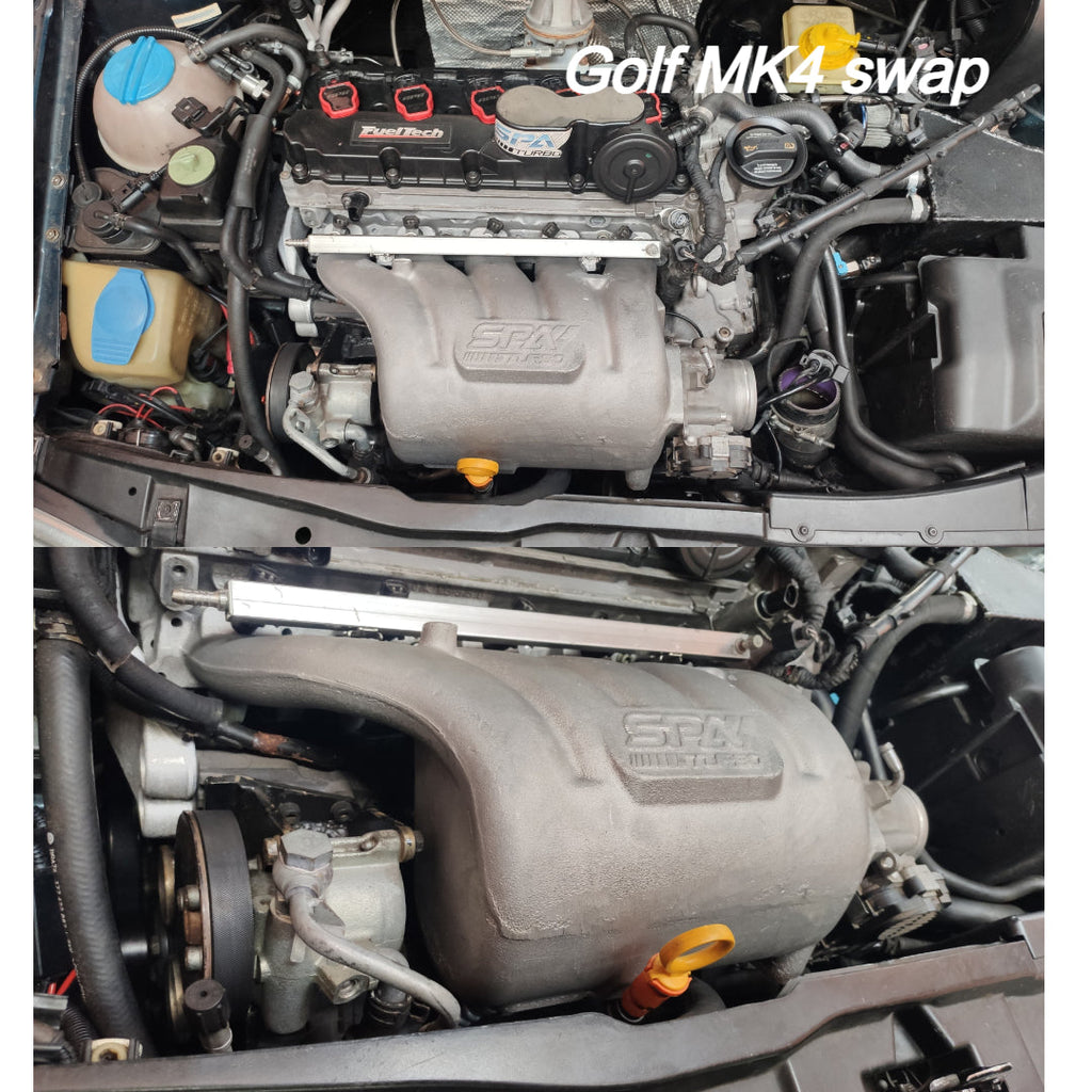 SPA Turbo VW 2.5L 5 CYLINDER 20V 07K CAST ALUMINUM INTAKE MANIFOLD - BLACK