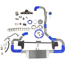 Load image into Gallery viewer, SPA Turbo TWIN SCROLL TOP MOUNT TMA06 TURBO KIT + FRONT MOUNT INTERCOOLER VW 1.8 20V TRANSVERSAL, BLUE HOSES, TURBO NOT INCLUDED