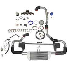 Load image into Gallery viewer, SPA Turbo TWIN SCROLL TOP MOUNT TMA06 TURBO KIT + FRONT MOUNT INTERCOOLER VW 1.8 20V TRANSVERSAL, BLACK HOSES, TURBO NOT INCLUDED