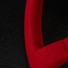 Load image into Gallery viewer, MOMO MOD.07 350 Diam 72 Dish Red Microfiber,Anthracite Anodized Spokes 1 Stripe