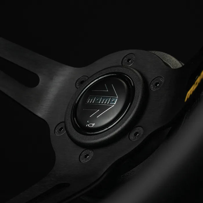 MOMO MOD.08 330 Diam 88 Dish Blk Leather Blk Spokes 1 Stripe