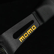 Load image into Gallery viewer, MOMO MOD.08 330 Diam 88 Dish Blk Leather Blk Spokes 1 Stripe
