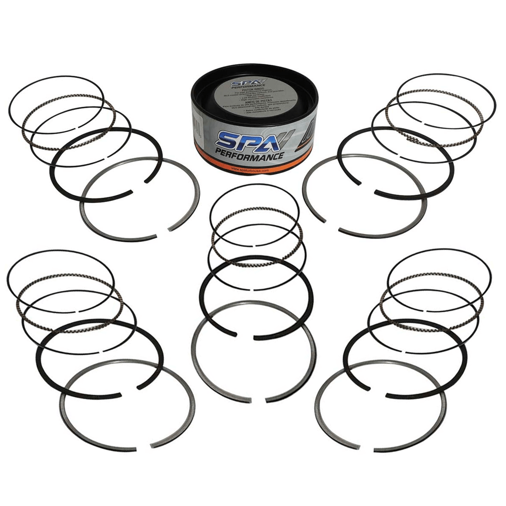 SPA Turbo Forged flat top piston and rings set 83.5mm + 144mm x 20mm High Performance Basic Connecting Rod Set 7/16" bolt (1100hp) for Fiat/Lancia inline 5cyl 20V