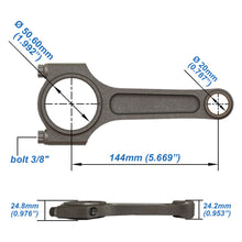 Load image into Gallery viewer, SPA Turbo FORGED PISTON AND RINGS SET 83,5MM VW/AUDI 2.0L TSI + 144MM X 20MM HIGH PERFORMANCE STEEL BASIC CONNECTING ROD SET 3/8" BOLT (600HP)