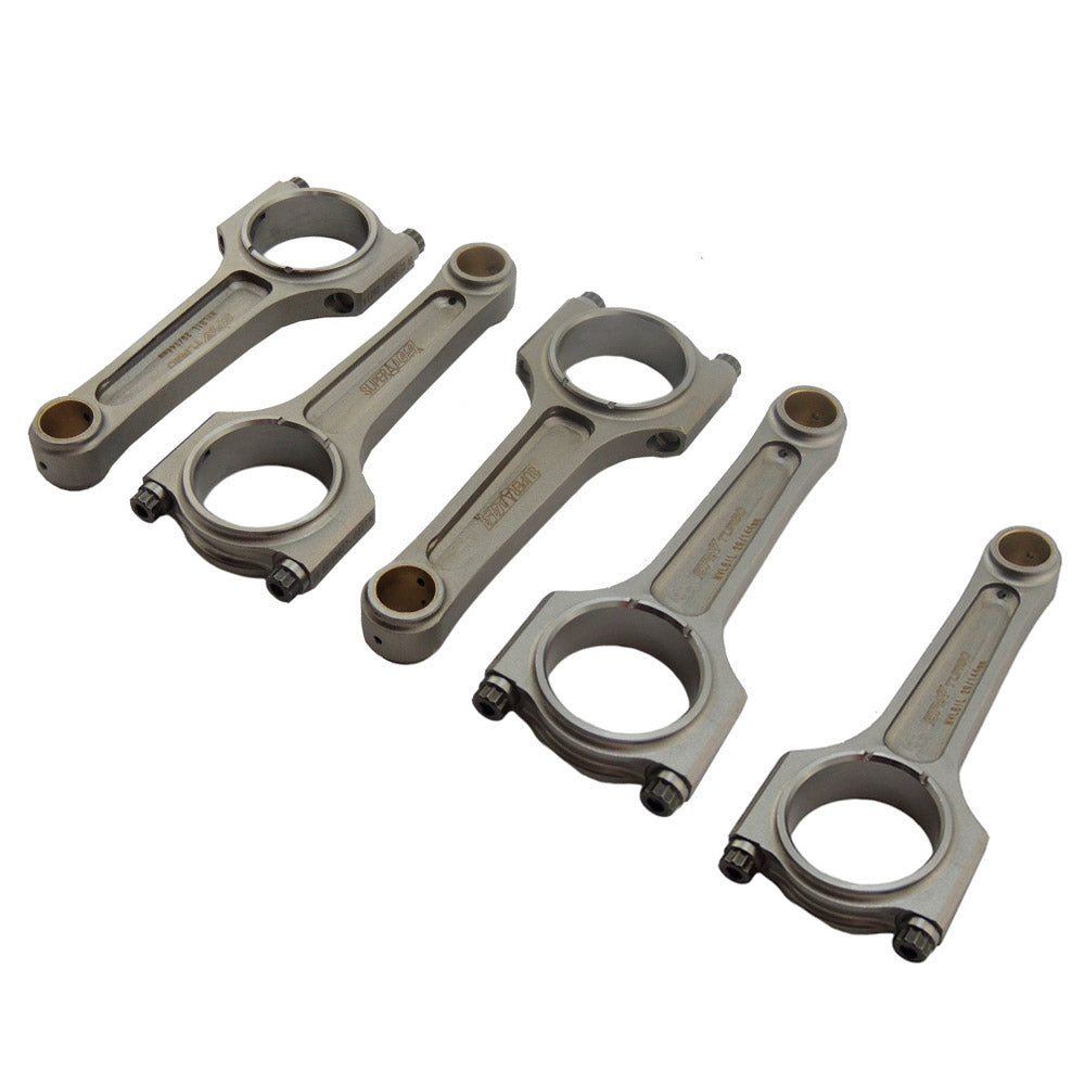 SPA Turbo Forged piston and rings set 83mm + 144mm x 20mm High Performance Basic Connecting Rod Set 7/16" bolt (1100hp) for Fiat/Lancia inline 5cyl 20V