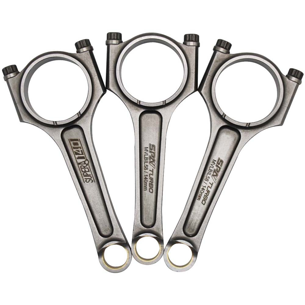 SPA Turbo VW 140 MM 4340 A-BEAM forged connecting rods UP TSI GTI 1.0 3 cylinder 19mm 3 pcs set