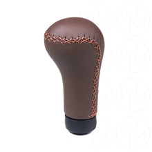 Load image into Gallery viewer, Nardi Gear Shift (Shifter) Knob - Prestige - Brown Smooth Leather with Brown Cross-Stitching