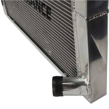 Load image into Gallery viewer, SPA Turbo Lightweight Late Model Radiator - Double Pass - 26.8" x 19.6" + Power Steering Tank Firewall Mount (Right Inlet) - Black Cap