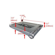 Load image into Gallery viewer, SPA Turbo Lightweight Late Model Radiator - Double Pass - 26.8" x 19.6" + Power Steering Tank Firewall Mount (Right Inlet) - Black Cap