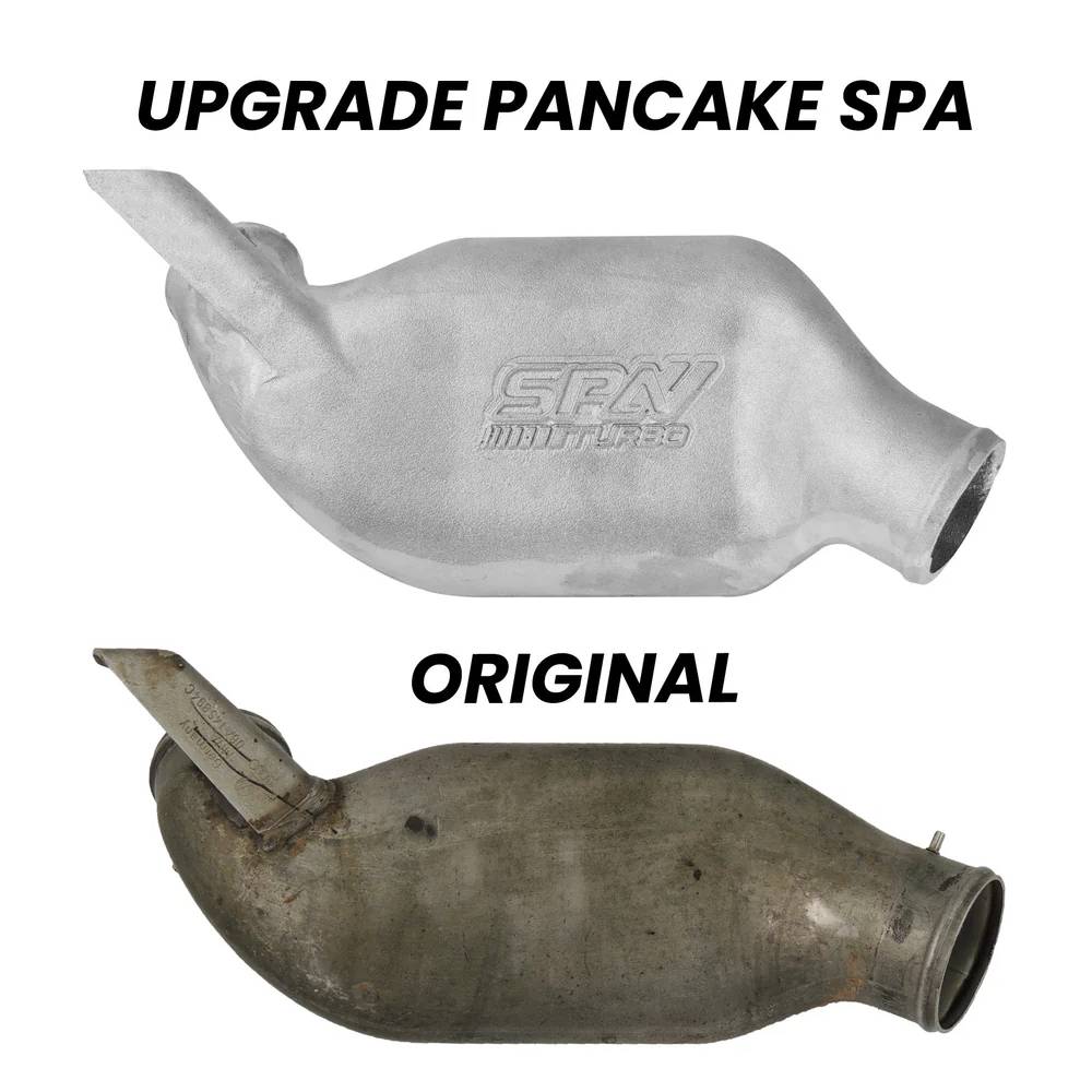 SPA Turbo VW/Audi 1.8T 20V Turbo high flow pancake (lower intercooler pipe upgrade) Cast aluminum