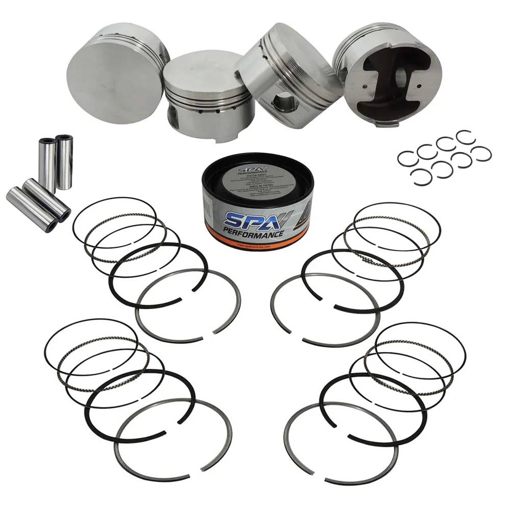 SPA Turbo Forged flat top piston and rings set 83.5mm VW ABA 2.0L 8V