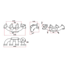 Load image into Gallery viewer, SPA Turbo Chevy Chevette / T1000 1.4L 1.6L turbo manifold - T25 Flange