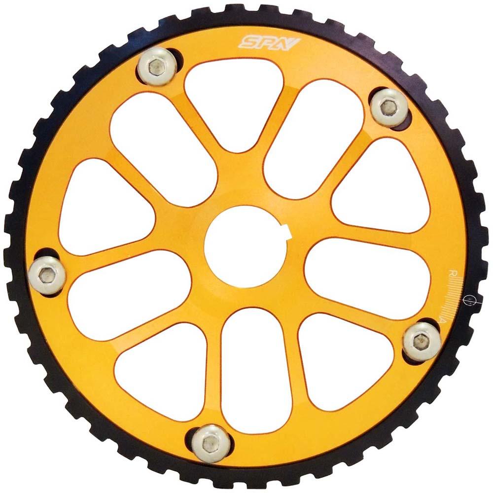SPA Turbo VW 74-98 8V Y series adjustable cam gear pulley - Black/Gold