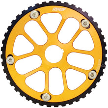 Load image into Gallery viewer, SPA Turbo VW 74-98 8V Y series adjustable cam gear pulley + lightweight intermediate shaft pulley - Black/Gold