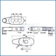 Load image into Gallery viewer, SPA Turbo Weber IDF downdraft carburetor Plenum power cap 90 degree 2" Left
