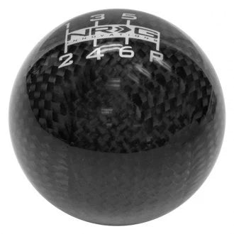 NRG Ball Style Shift Knob w/Honda Thread Pitch - Carbon Fiber (6 Speed)