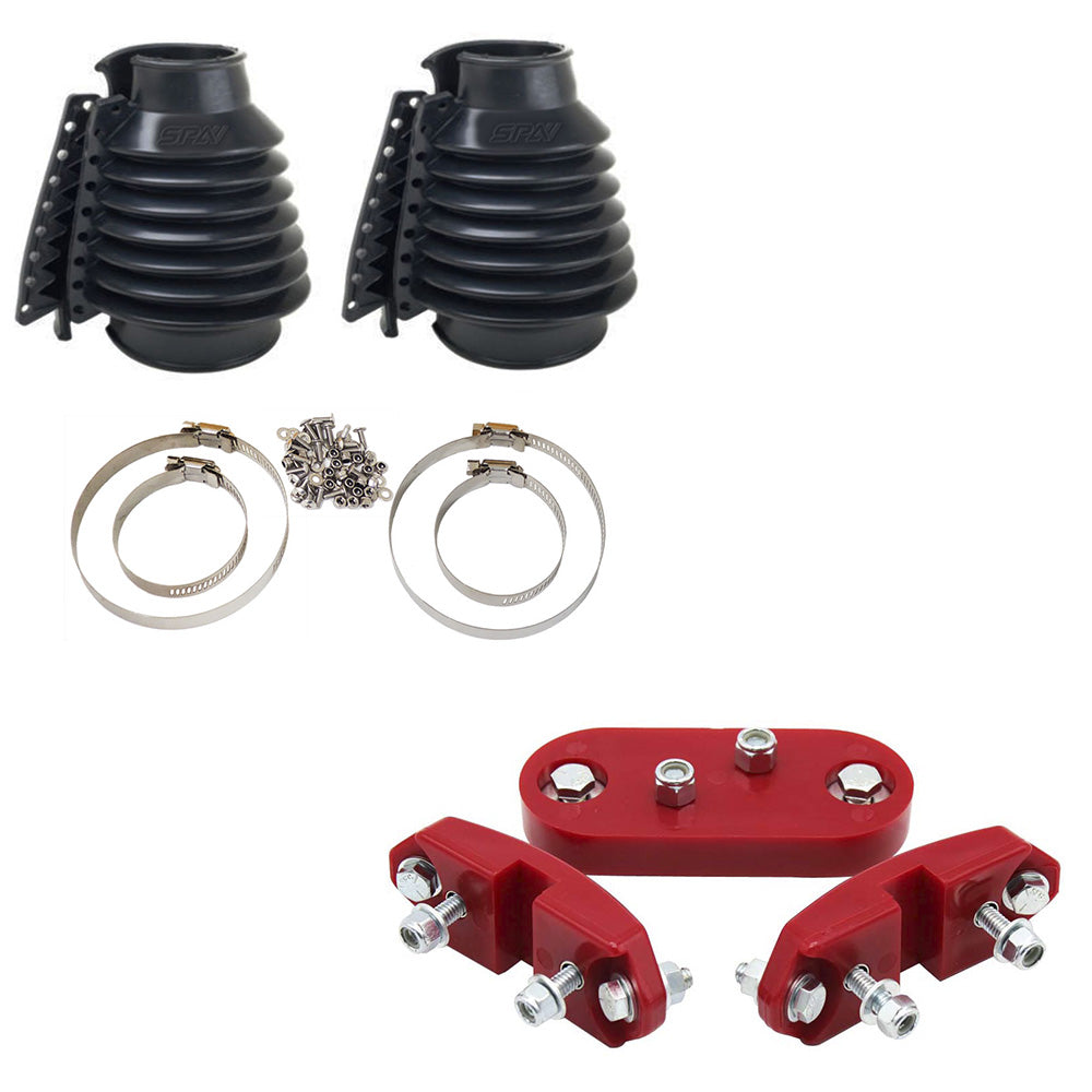 SPA Turbo Rear Swing Axle Boots Pair - Black + Urethane Transmission Mount Kit for VW BUG/Beetle/Buggy/Baja