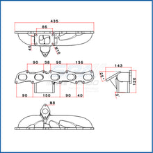 Load image into Gallery viewer, SPA Turbo Fiat/Lancia inline 5cyl 20V T3 turbo manifold