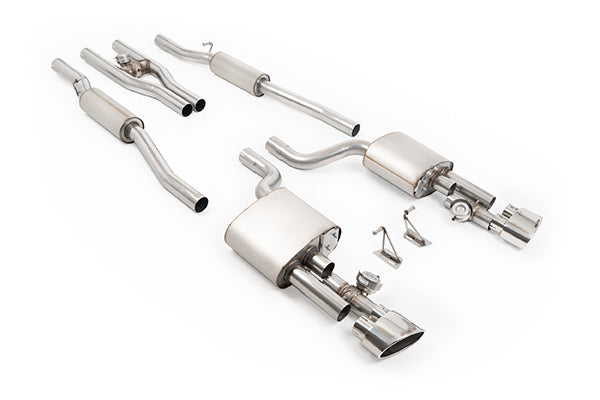 Milltek Sport Resonated and Valved V2 Cat-Back Exhaust - Audi B7 RS4