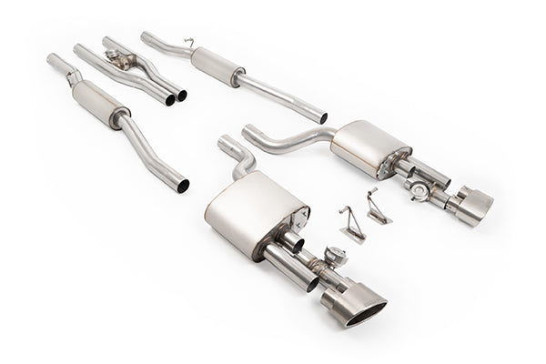 Milltek Sport Resonated and Valved V2 Cat-Back Exhaust - Audi B7 RS4