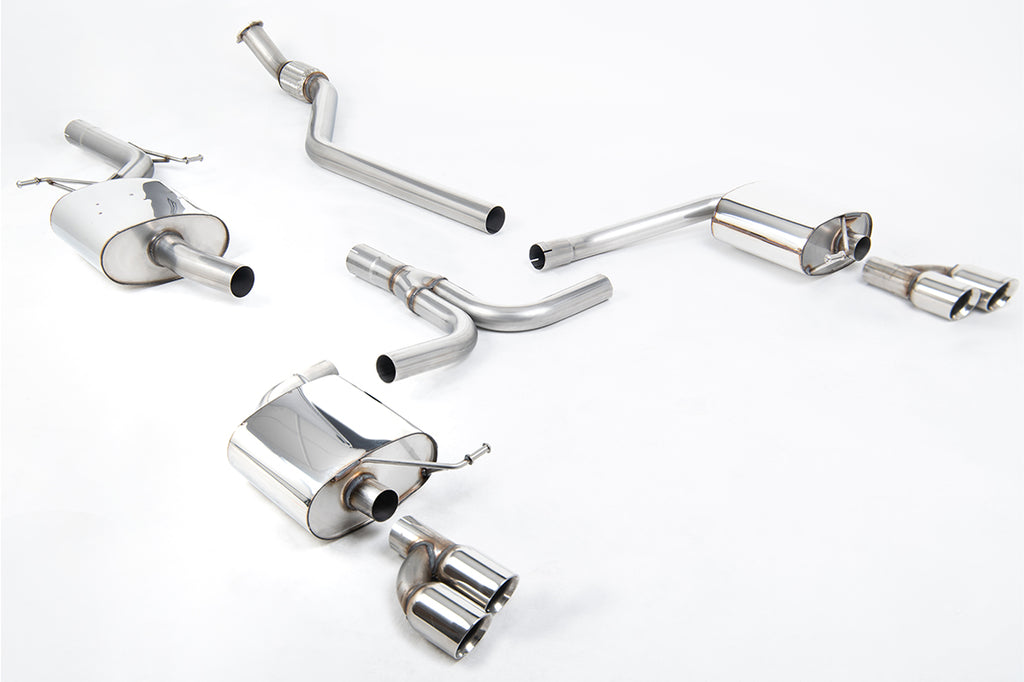 Milltek Sport Audi B8 A4 2.0T Resonated Quad Outlet Catback Exhaust