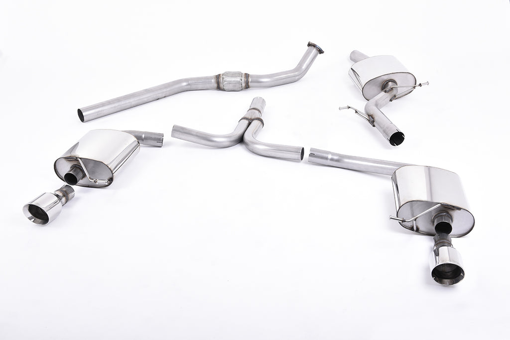 Milltek Sport Audi B8 A4 2.0T Resonated Dual Outlet Catback Exhaust
