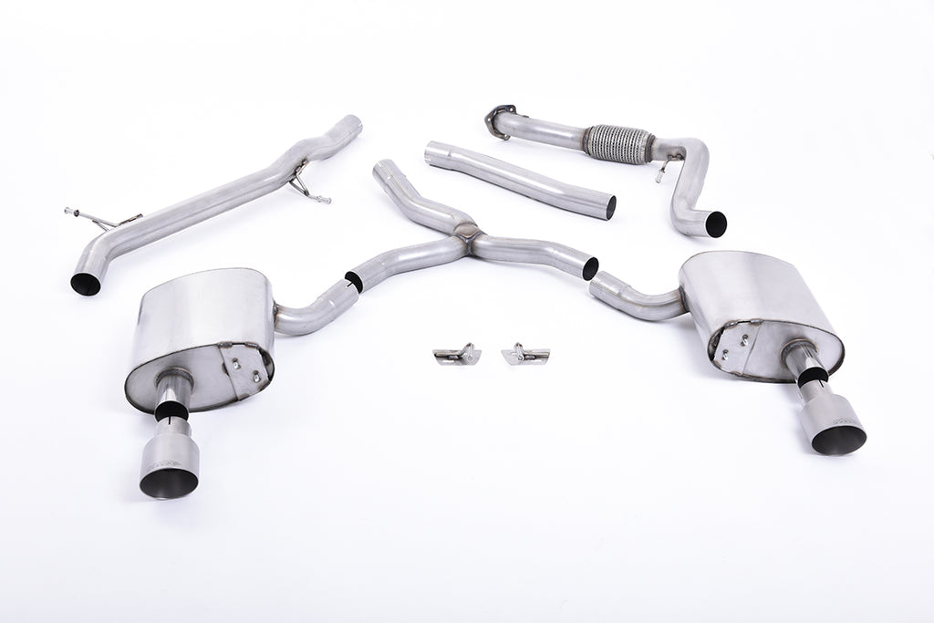 Milltek Sport Audi B9 A4 2.0T Non-Resonated Catback Exhaust