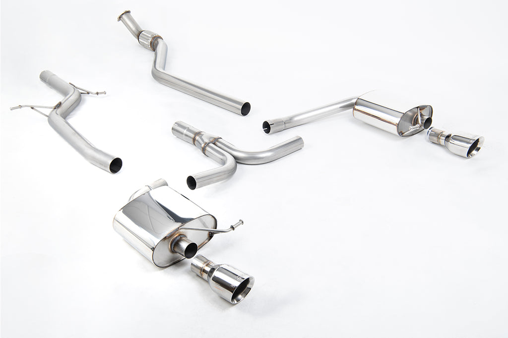 Milltek Sport Audi B8 A4 2.0T Non-Resonated Dual Outlet Catback Exhaust