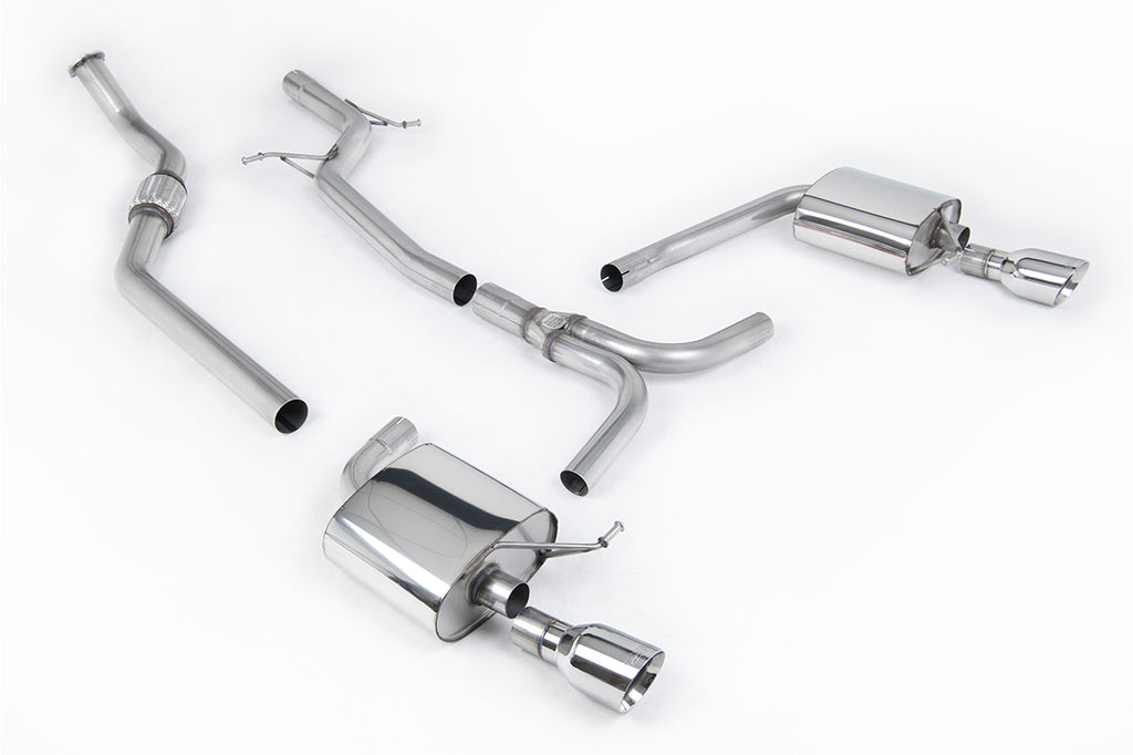 Milltek Sport Audi B8 A4 2.0T Non-Resonated Dual Outlet Catback Exhaust