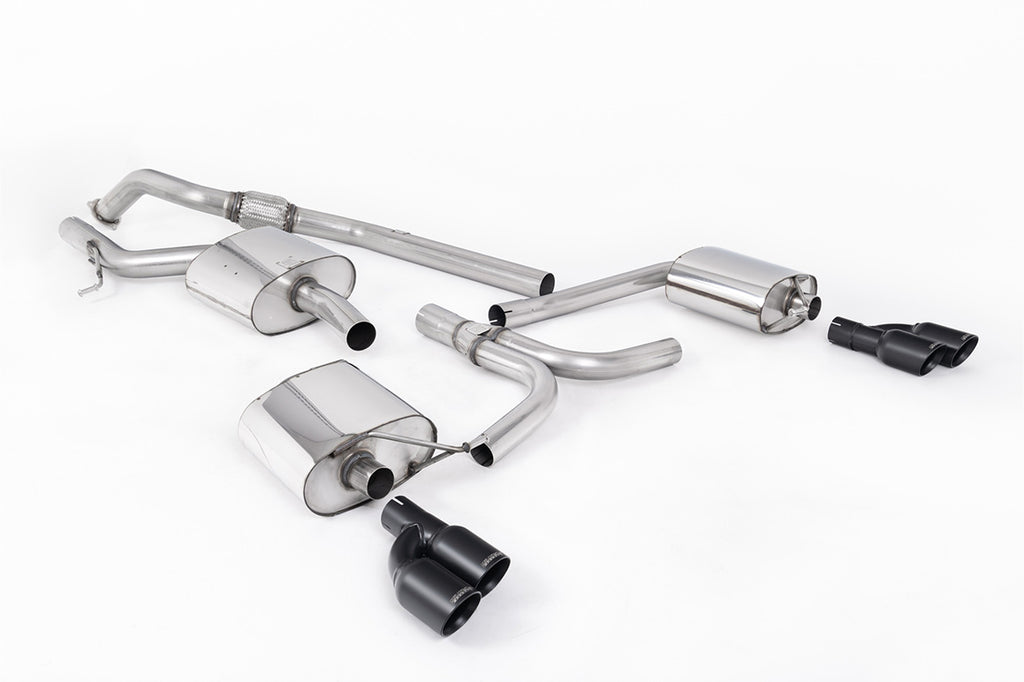 Milltek Sport Audi B8 A4 2.0T Resonated Quad Outlet Catback Exhaust