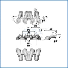 Load image into Gallery viewer, SPA Turbo VW MKI MKII GTI 1.8L 2.0L 8v SOHC dual downdraft intake manifold - Black + 0-30 PSI Fuel pressure regulator + Bracket
