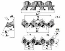 Load image into Gallery viewer, SPA Turbo VW MKI MKII GTI 1.8L 2.0L 8v SOHC dual sidedraft intake manifold
